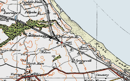 Old map of Hart Station in 1925