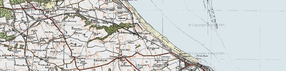 Old map of Hart Station in 1925