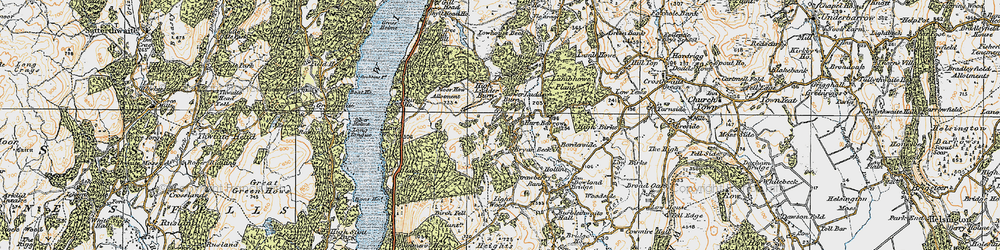 Old map of Blake Holme Plantation in 1925