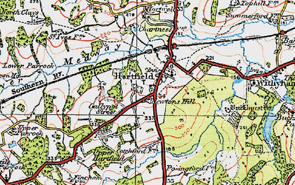Old map of Hartfield in 1920