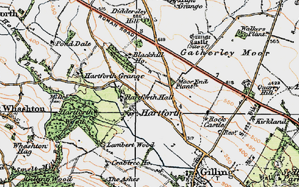Old map of Hartforth in 1925