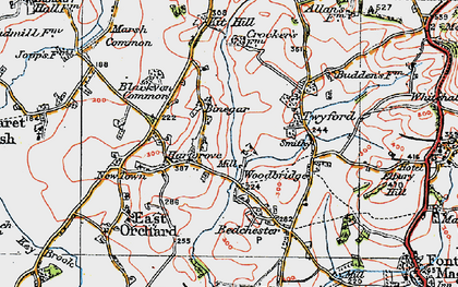 Old map of Hartgrove in 1919