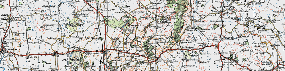 Old map of Harthill in 1923