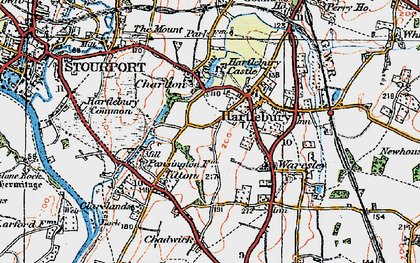 Old map of Hartlebury in 1920