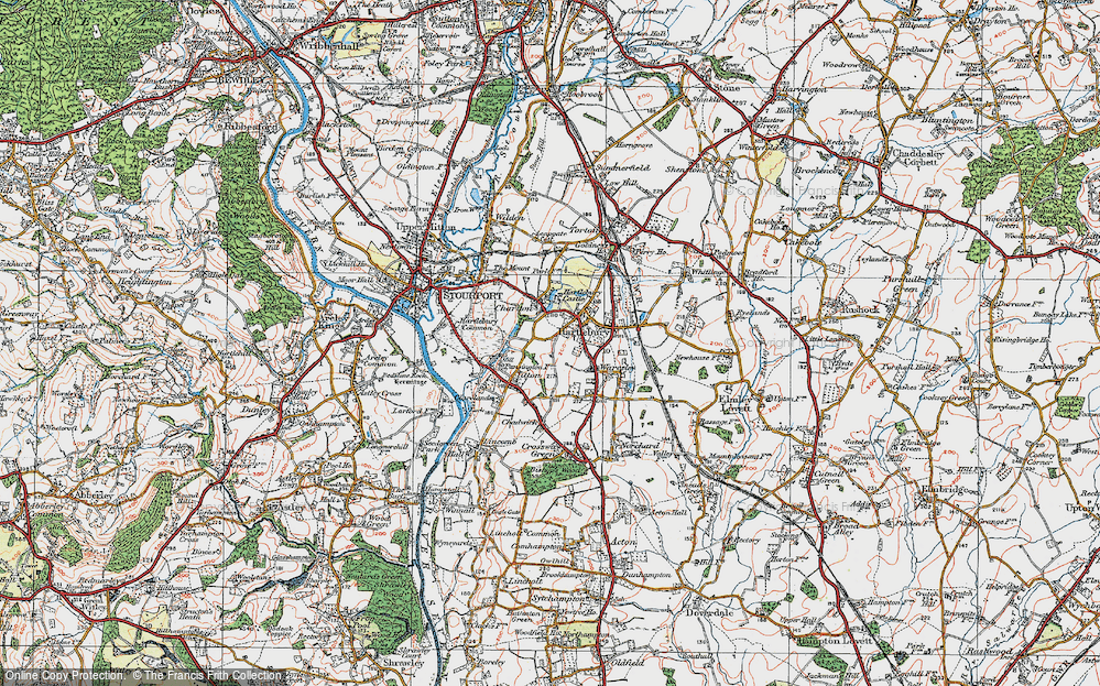 Historic Ordnance Survey Map of Hartlebury, 1920