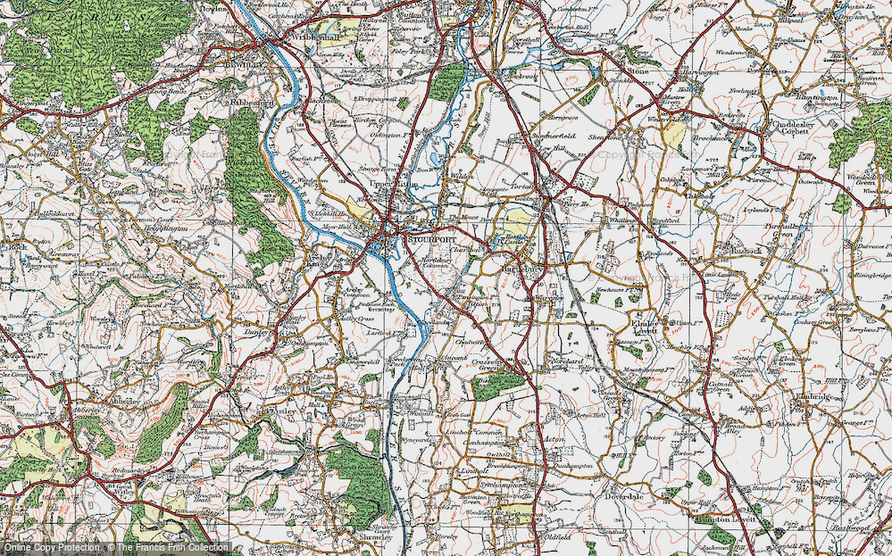 Old Map of Hartlebury Common, 1920 in 1920