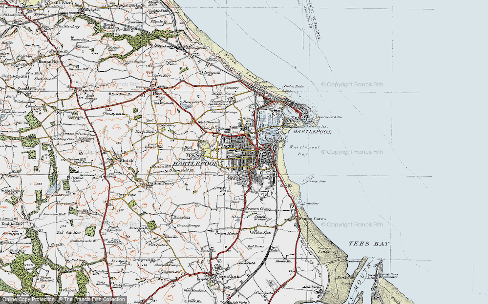 Old Map of Hartlepool, 1925 in 1925
