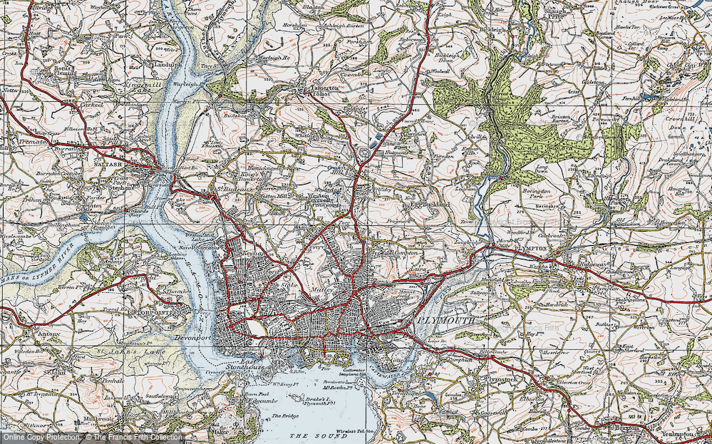 Old Map of Hartley, 1919 in 1919