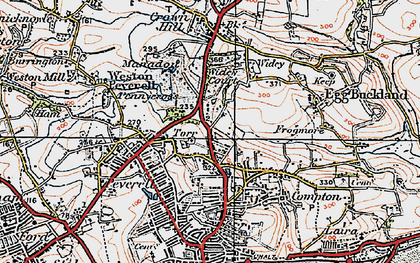 Old map of Hartley in 1919