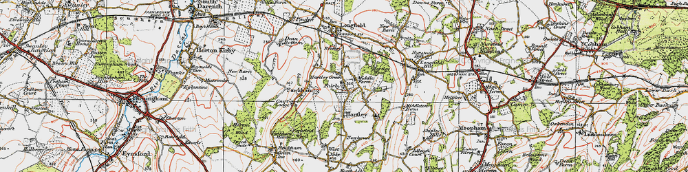 Old map of Hartley Green in 1920