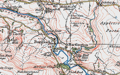 Old map of Hartlington in 1925