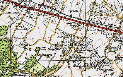 Old map of Hartlip in 1921
