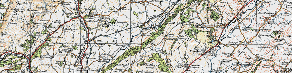Old map of Harton in 1920