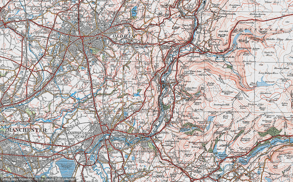 Old Map of Hartshead Green, 1924 in 1924