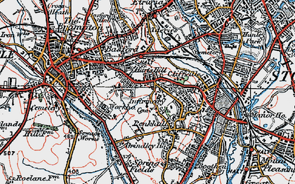 Old map of Hartshill in 1921