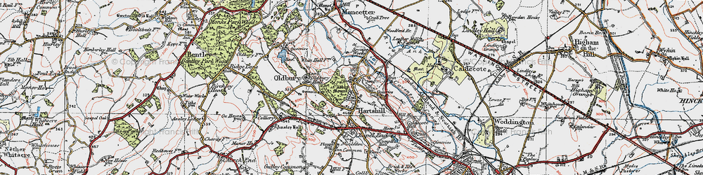 Old map of Woodford Br in 1921