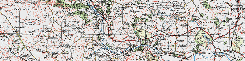 Old map of Winsleyhurst in 1925