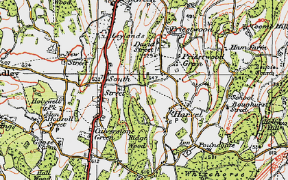 Old map of Harvel in 1920