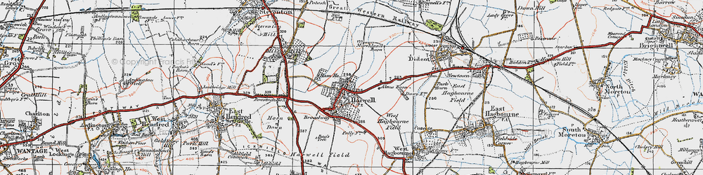Old map of Harwell in 1919