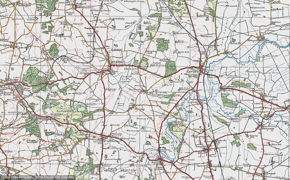 Old Map of Harworth, 1923 in 1923