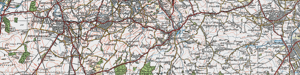 Old map of Hasbury in 1921