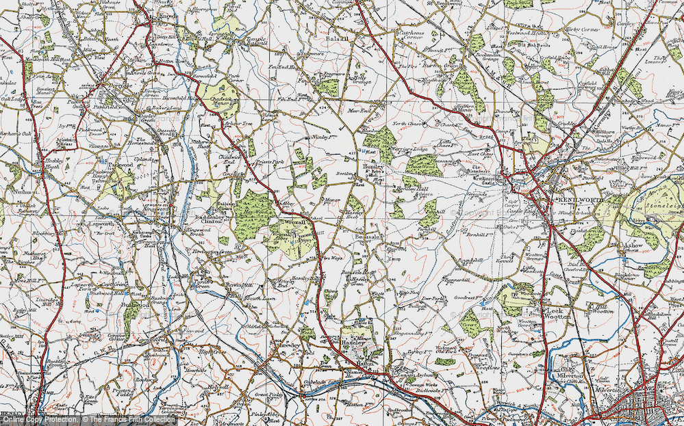 Old Map of Haseley Knob, 1919 in 1919