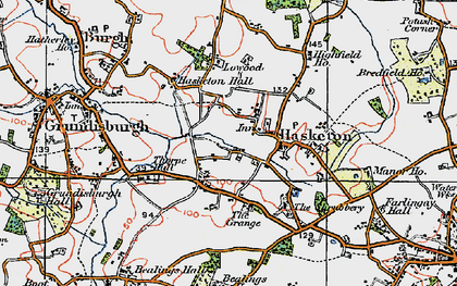 Old map of Hasketon in 1921
