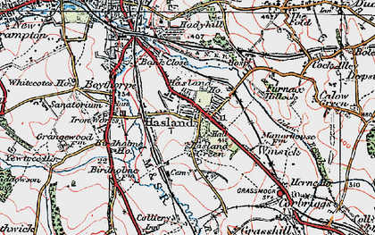 Old map of Hasland in 1923