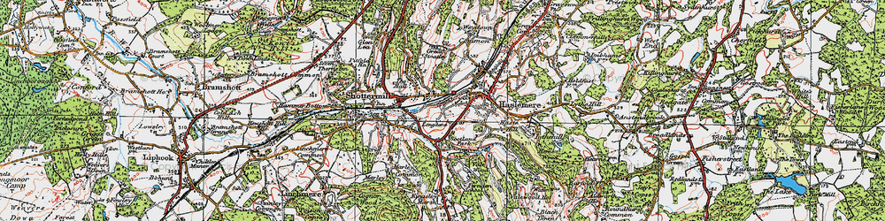 Old map of Haslemere in 1919