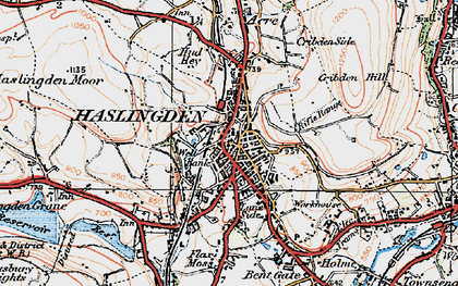 Old map of Haslingden in 1924