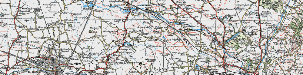 Old map of Hassall in 1923