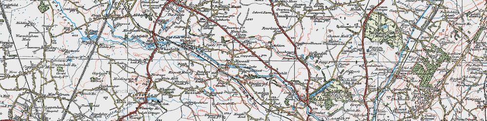 Old map of Hassall Green in 1923