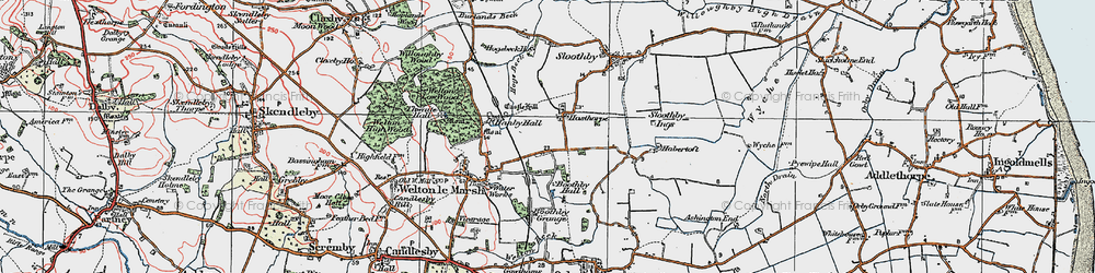 Old map of Hasthorpe in 1923