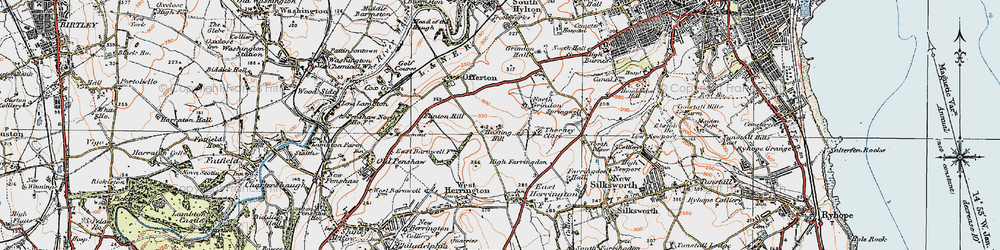 Old map of Hasting Hill in 1925