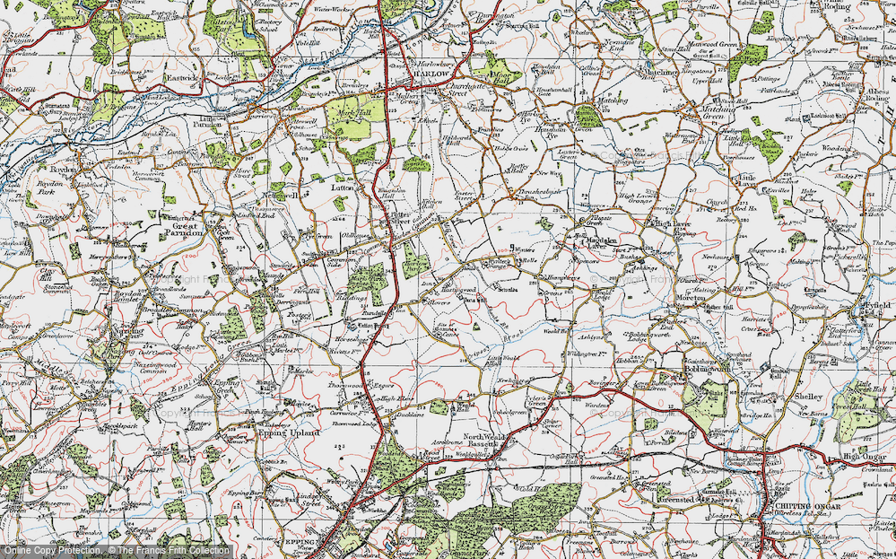 Old Map of Hastingwood, 1919 in 1919