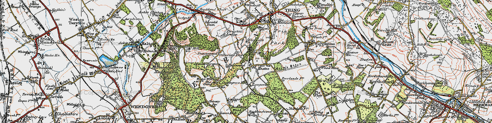 Old map of Hastoe in 1920