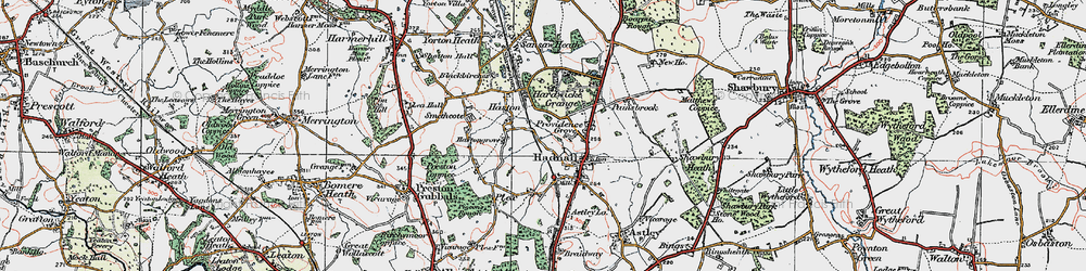 Old map of Plex in 1921