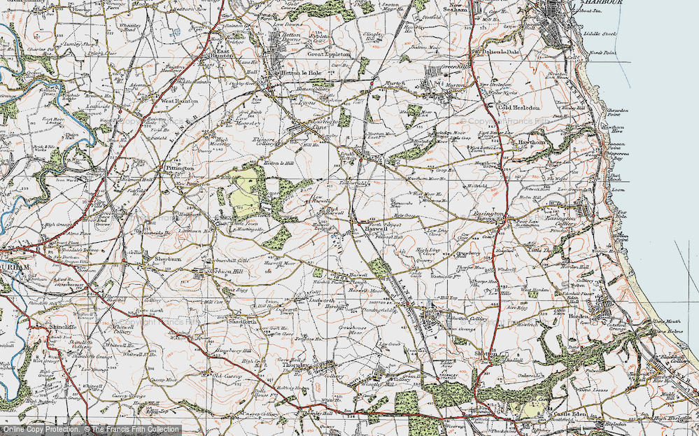 Old Map of Haswell, 1925 in 1925