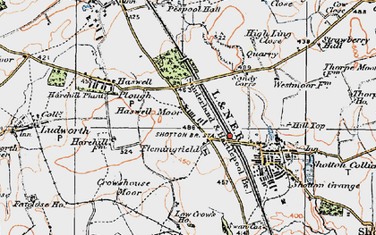 Old map of Haswell Moor in 1925