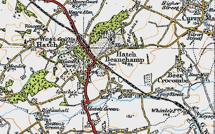 Old map of Hatch Beauchamp in 1919