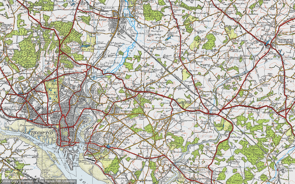 Old Map of Hatch Bottom, 1919 in 1919