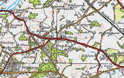 Old map of Hatch Bottom in 1919