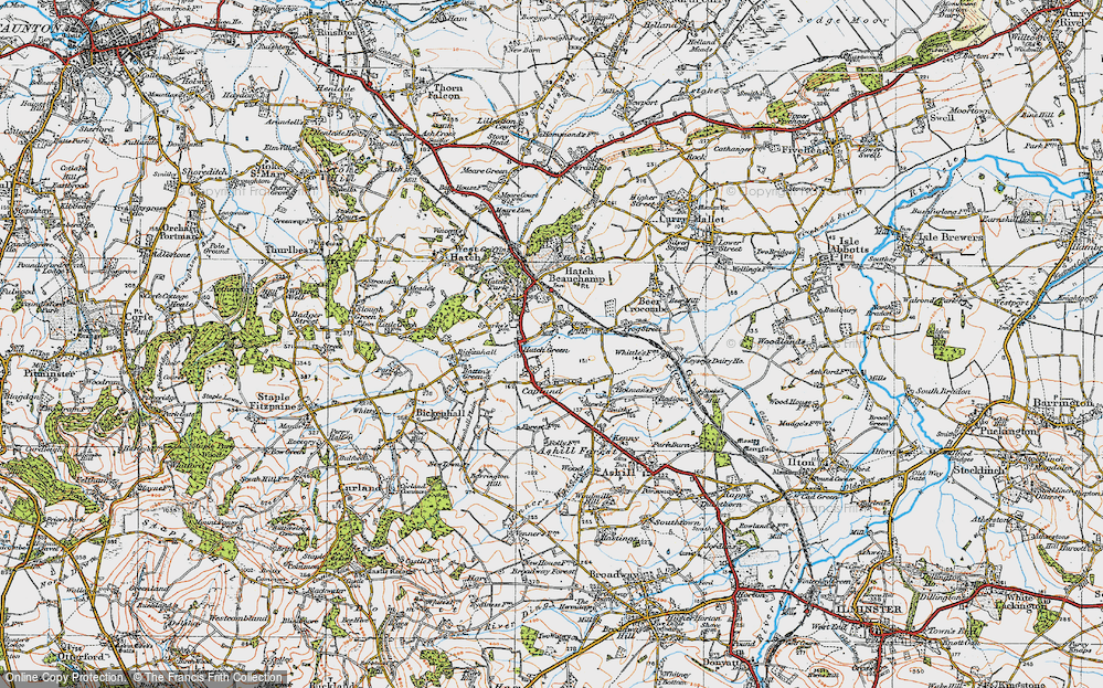 Old Map of Hatch Green, 1919 in 1919