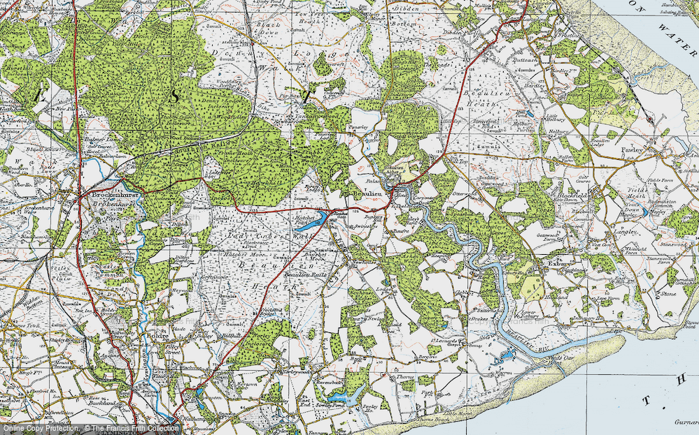 Old Map of Hatchet Gate, 1919 in 1919