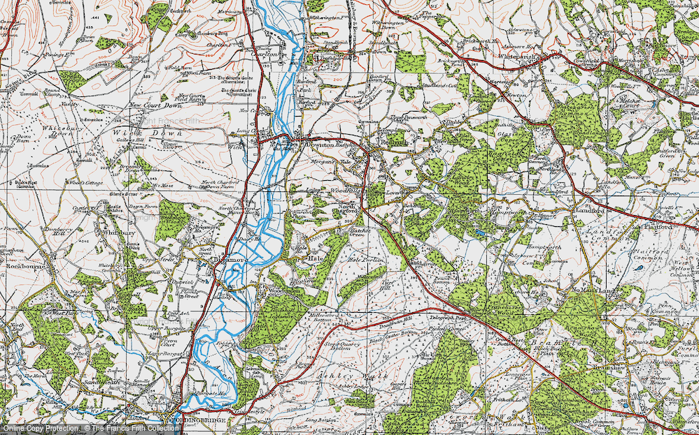 Old Map of Hatchet Green, 1919 in 1919