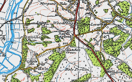 Old map of Hatchet Green in 1919