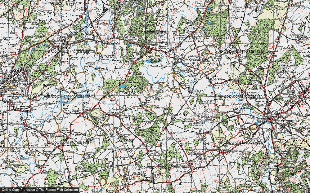 Old Map of Hatchford, 1920 in 1920