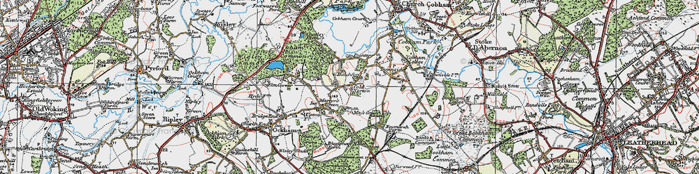 Old map of Hatchford in 1920
