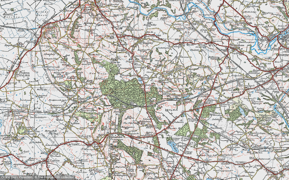 Old Map of Hatchmere, 1923 in 1923