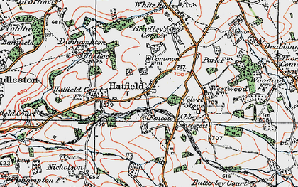 Old map of Bradley's Corner in 1920